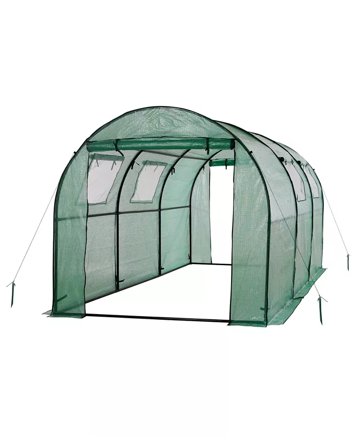 Ogrow Two Door Walk-in Tunnel Greenhouse with Ventilation Windows - Intensery