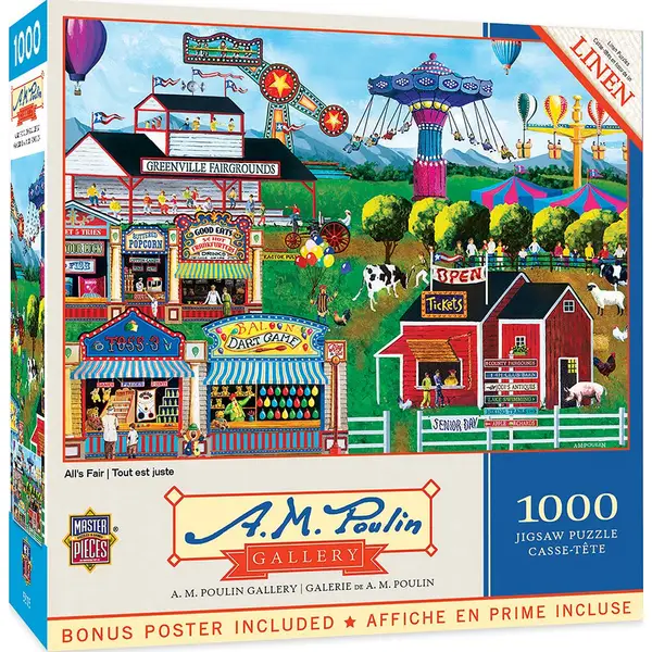 Masterpiece Puzzle 1000-Piece A. M. Poulin All's Fair Puzzle - Intensery