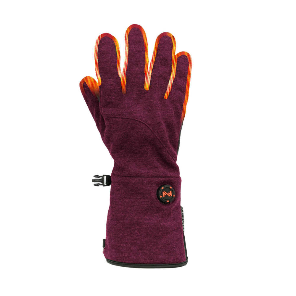 Mobile Warming Thermal Heated Glove Womens Burgundy XS - Intensery