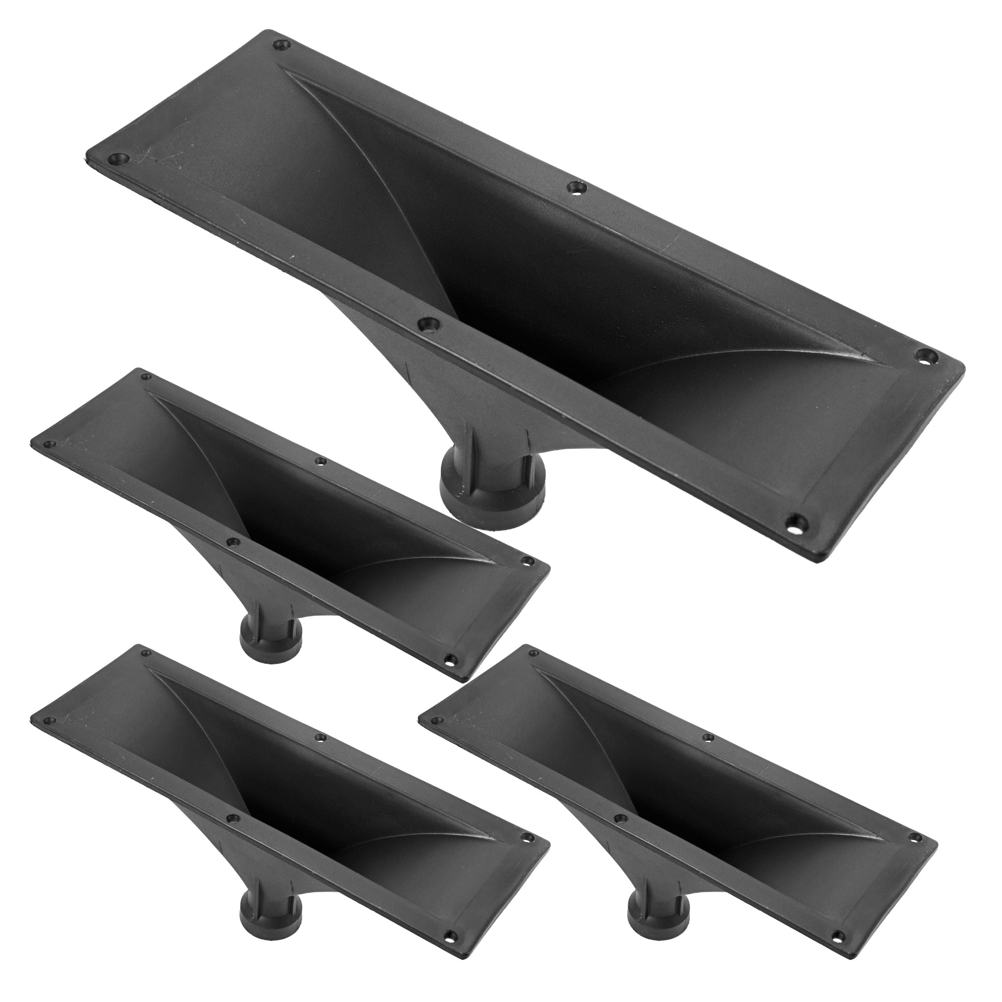 5 Core 7x14 Rectangle Plastic Screw-On Horn For Assorted Speaker Cabinets 34mm Throat HISE 7X14 4PCS - Intensery