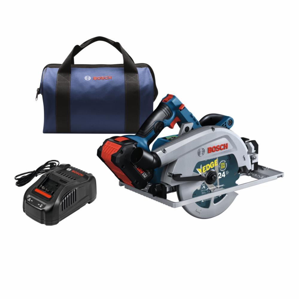 Bosch PROFACTOR 18V Strong Arm Connected-Ready 7-1/4 Circular Saw Kit with Track Compatibility and 1 CORE18V 8.0 Ah PROFACTOR Performance Battery - Intensery
