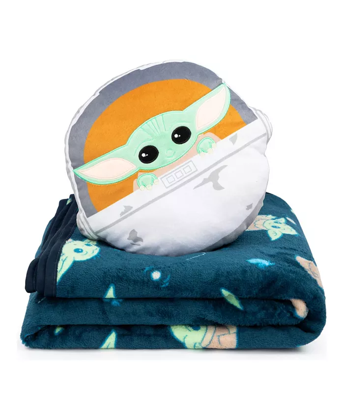 Jay Franco The Mandalorian Grogu's Adventures Mini Pillow Buddy Set of 2， Throw - Intensery