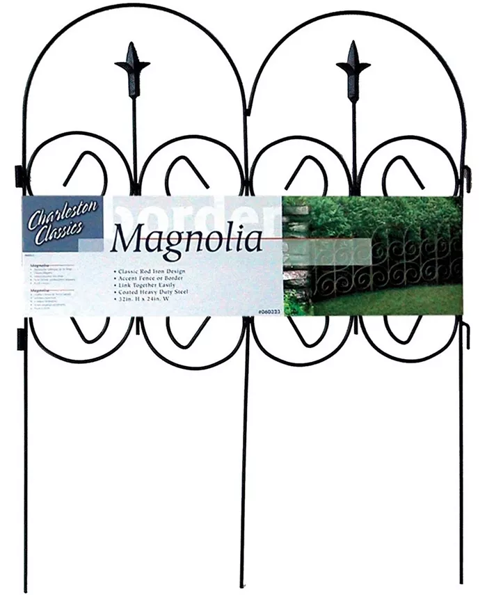 Origin Point Magnolia Decorative Steel Landscape Border Fence Section - Intensery