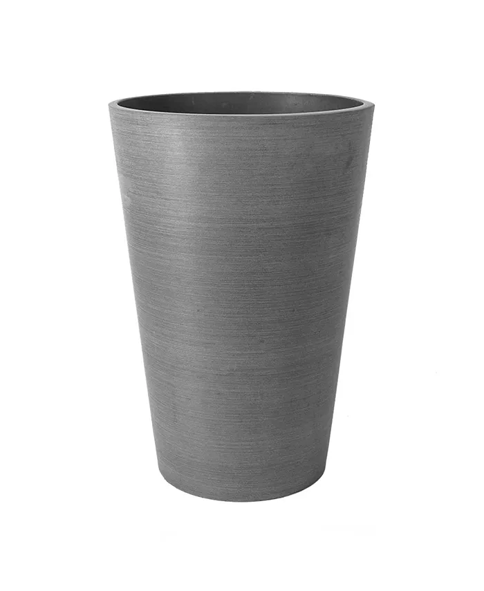 Algreen 16230 Valencia Round Planter Pot Textured Charcoal 18 Inch - Intensery