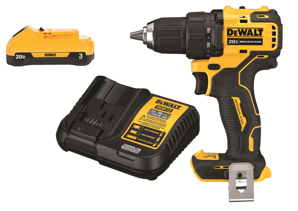 DEWALT 20V MAX Atomic Compact 1/2 in Drill/Driver 3Ah Kit Bundle DCB230C-DCD708B from DEWALT - Intensery