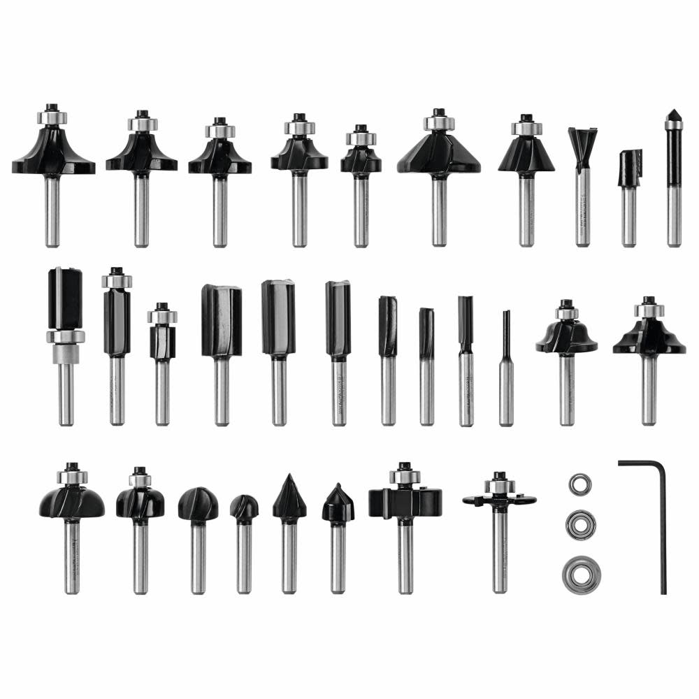 Bosch Carbide Tipped Wood Router Bit Set 30pc RBS030MBS from Bosch - Intensery