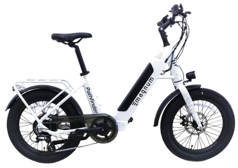 Magnum Pathfinder White 500W Electric Bike - Intensery