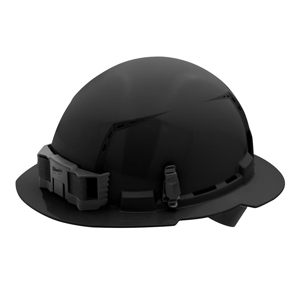 Milwaukee Black Full Brim Vented Hard Hat with 4pt Ratcheting Suspension Type 1 Class C 48-73-1211 from Milwaukee - Intensery
