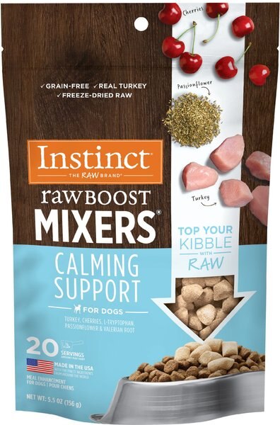 Instinct Boost Mixers Calming Support Grain-Free Freeze-Dried Raw Dog Food Topper， 5.5-oz bag - Intensery