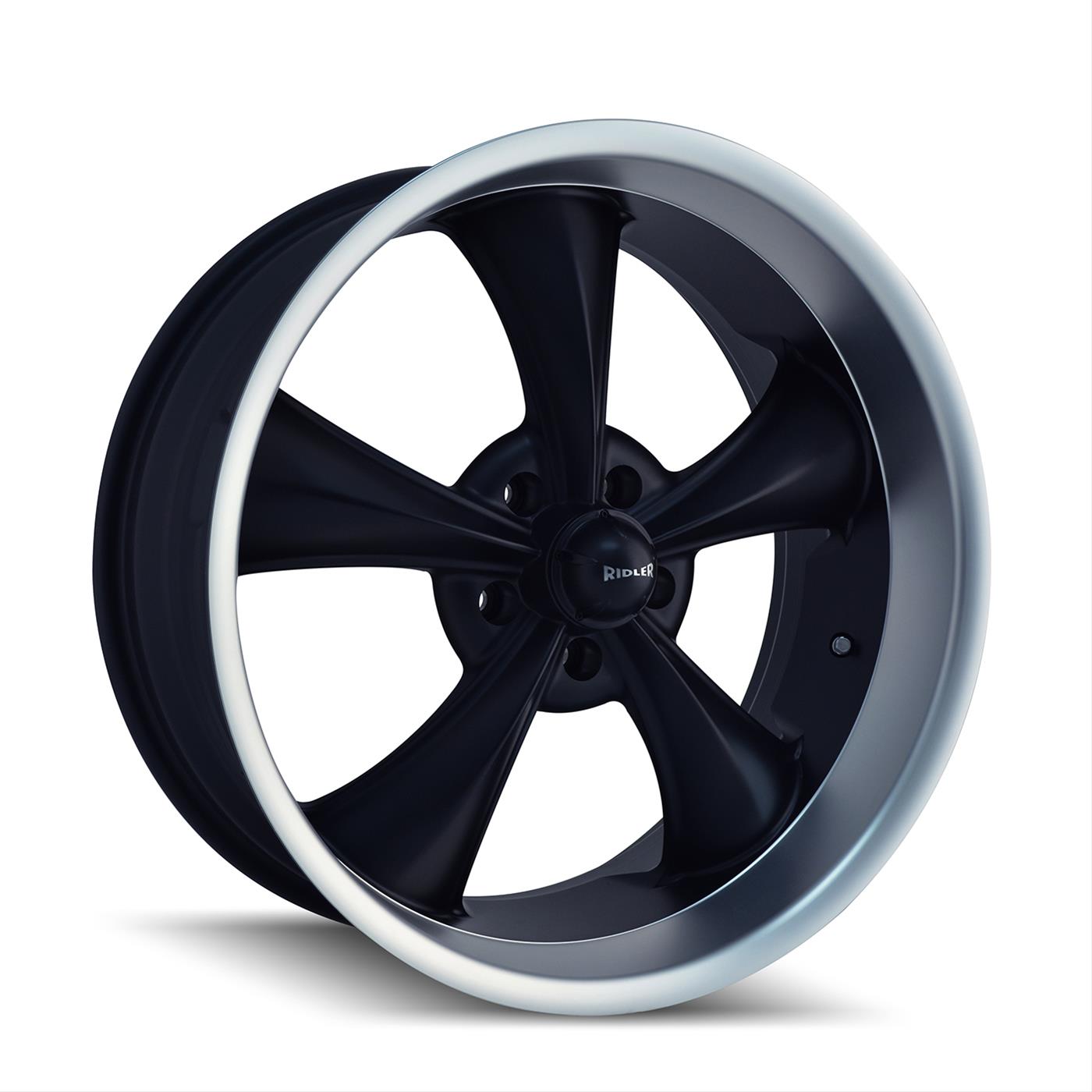 Ridler 695-8973MB Ridler 695 Series Matte Black with Machined Lip Wheels - Intensery