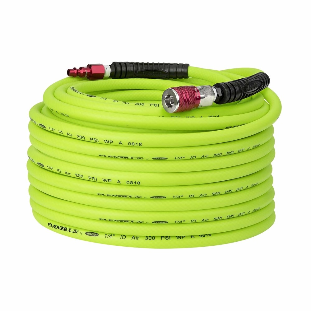 Pro 1/4 x100 ZillaGreen Air Hose w/CCX Ind Cplr and Plug - Intensery