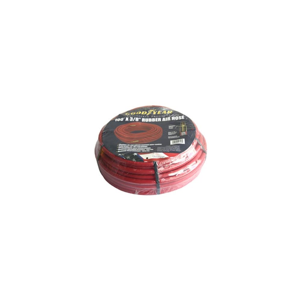 Goodyear Air Hose Red Rubber 3/8 x 100and#8242; - Intensery