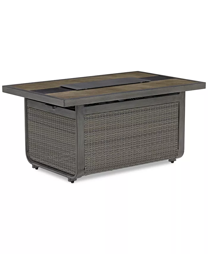 Agio Ellsworth Outdoor Rectangular Fire Pit， Created for Macy's - Intensery