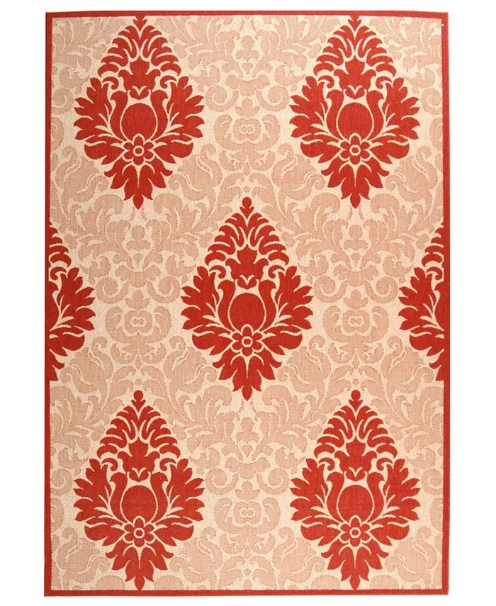 Safavieh Courtyard Natural and Red 2'3