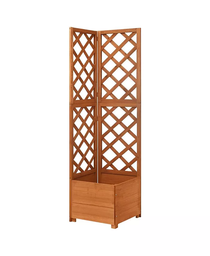 vidaXL Corner Trellis Planter 15.7