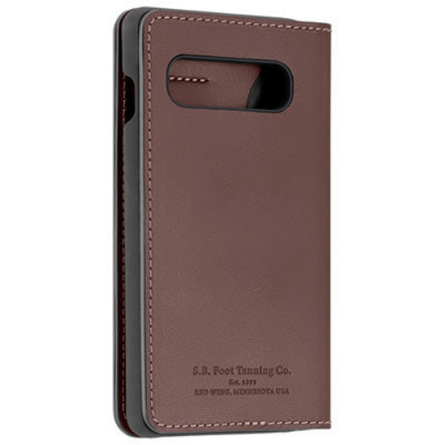 Platinum PT-MGS10LWFBC Genuine Leather Folio Wallet Case for Galaxy S10 Bourbon - Intensery