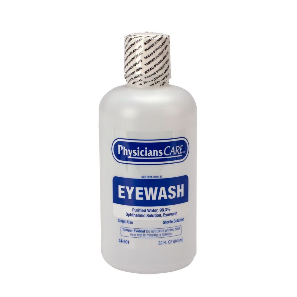 First Aid Only PhysiciansCare Eyewash Bottle 32oz Screw Cap - Intensery