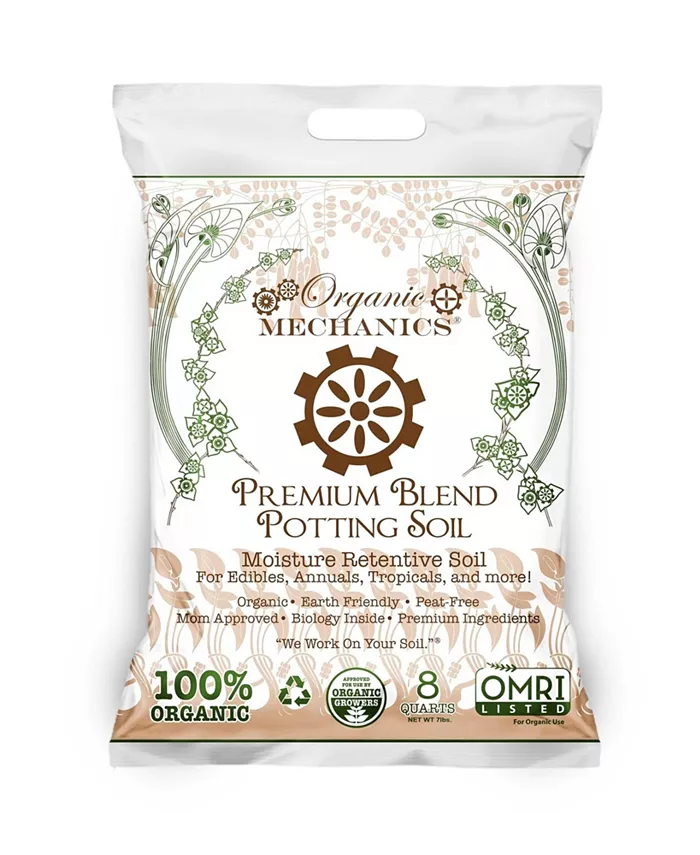 ORGANIC MECHANICS Garden Center Potting Soil- 8 Quart - Intensery