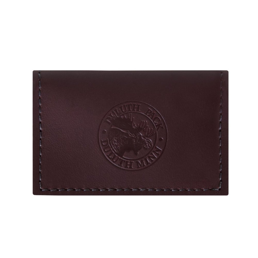 Brown Smooth Leather Business Card Holder - Intensery