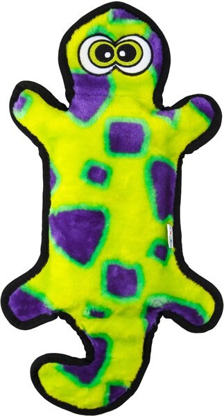 Outward Hound Invincibles Geckos Squeaky Stuffing-Free Plush Dog Toy - Intensery