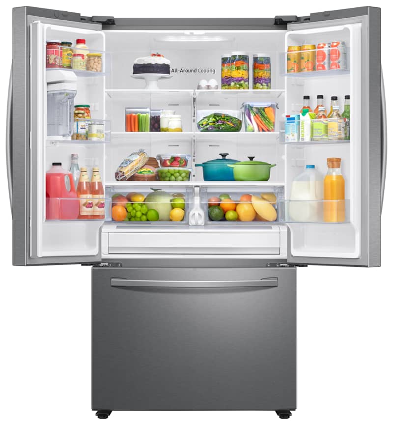 ADA 28 Cu. Ft. Fingerprint Resistant Stainless Steel 3-Door French Door Refrigerator With AutoFill Water Pitcher - Intensery