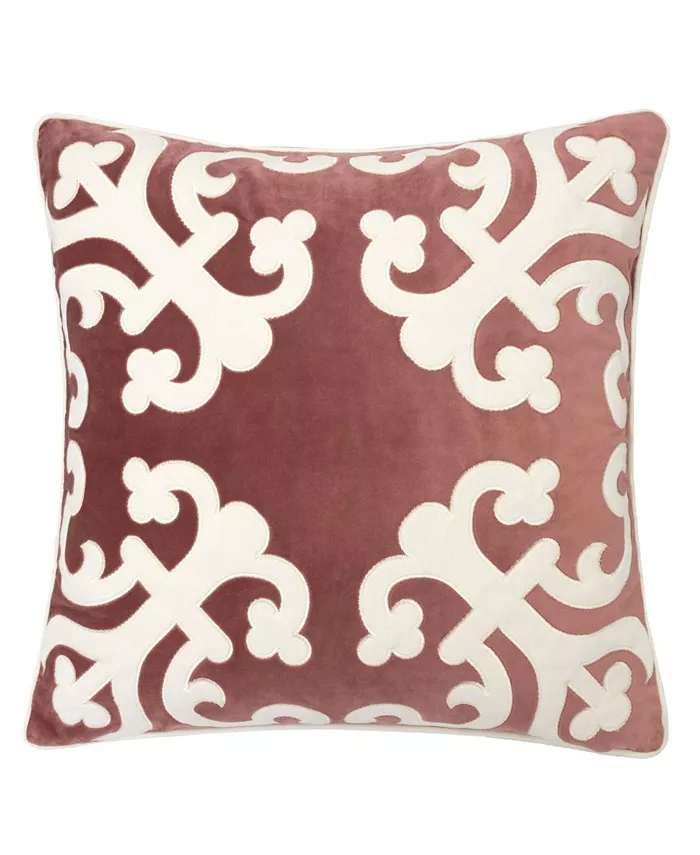 Homey Cozy Paisley Applique Square Decorative Throw Pillow - Intensery