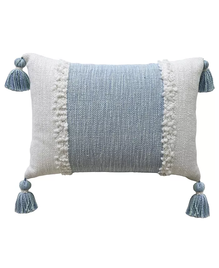 Vibhsa Linden Street Handloom Woven Textured Elegant Decorative Pillow， 14'' x 20'' - Intensery
