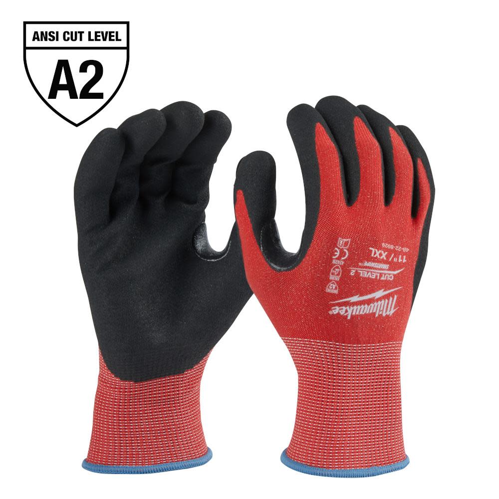 12 Pair Cut Level 2 Nitrile Dipped Gloves XLXL - Intensery