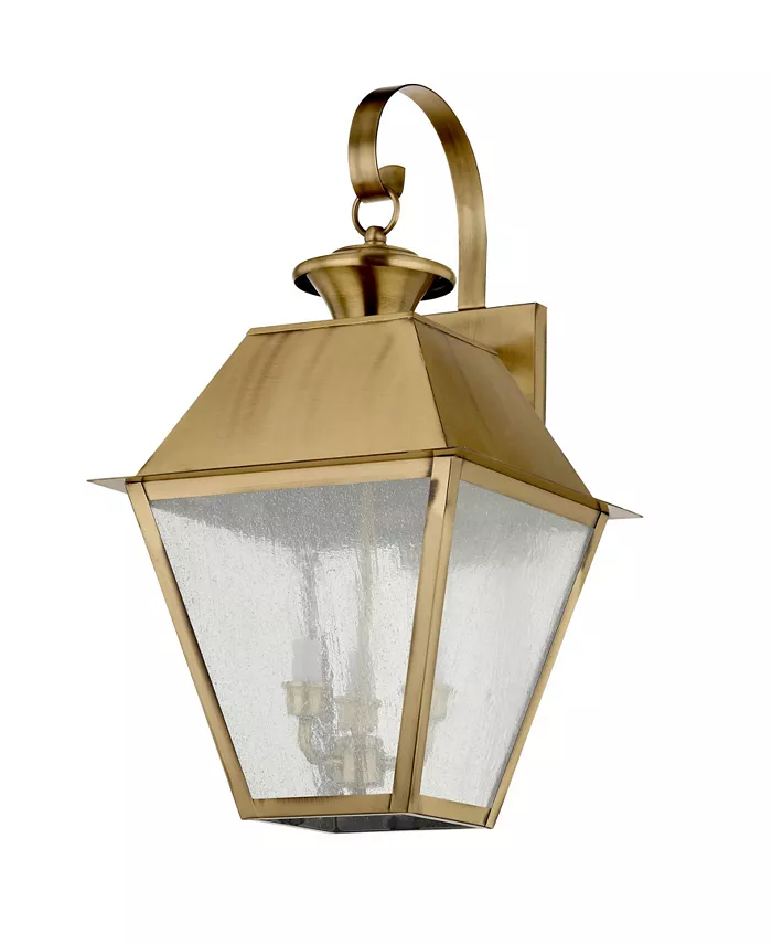 Livex Mansfield 3-Light Outdoor Wall Lantern - Intensery