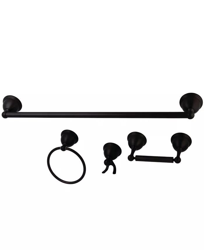 Kingston Brass Restoration 4-Pc. Towel Bar Bathroom Hardware Set - Intensery