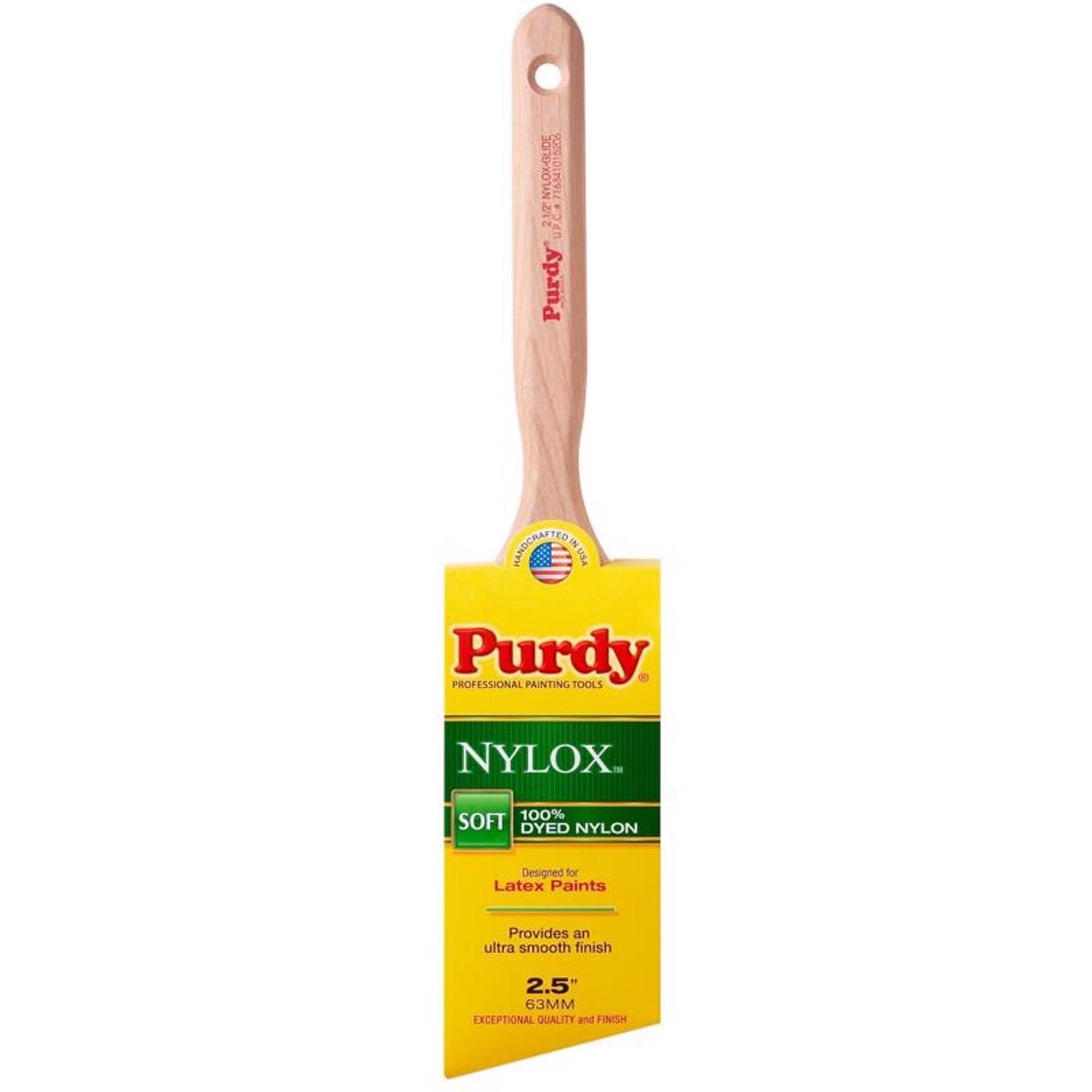 Purdy Nylox Glide 2-1/2 in. Soft Angle Trim Paint Brush - Intensery