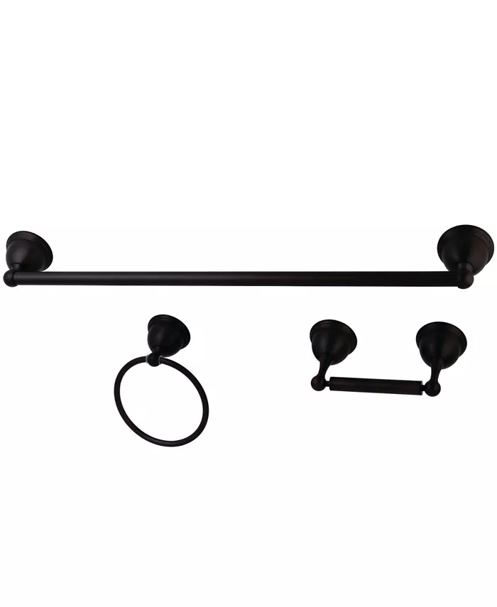 Kingston Brass Restoration 3-Pc. Towel Bar Bathroom Hardware Set - Intensery