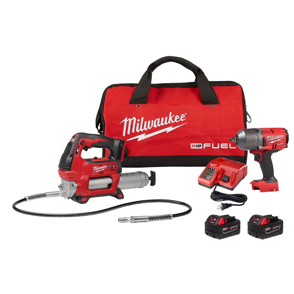 Milwaukee M18 FUEL HTIW with Grease Gun Kit - Intensery