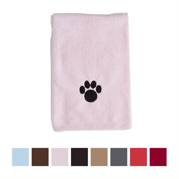 Bone Dry Embroidered Paw Print Microfiber Bath Towel - Intensery