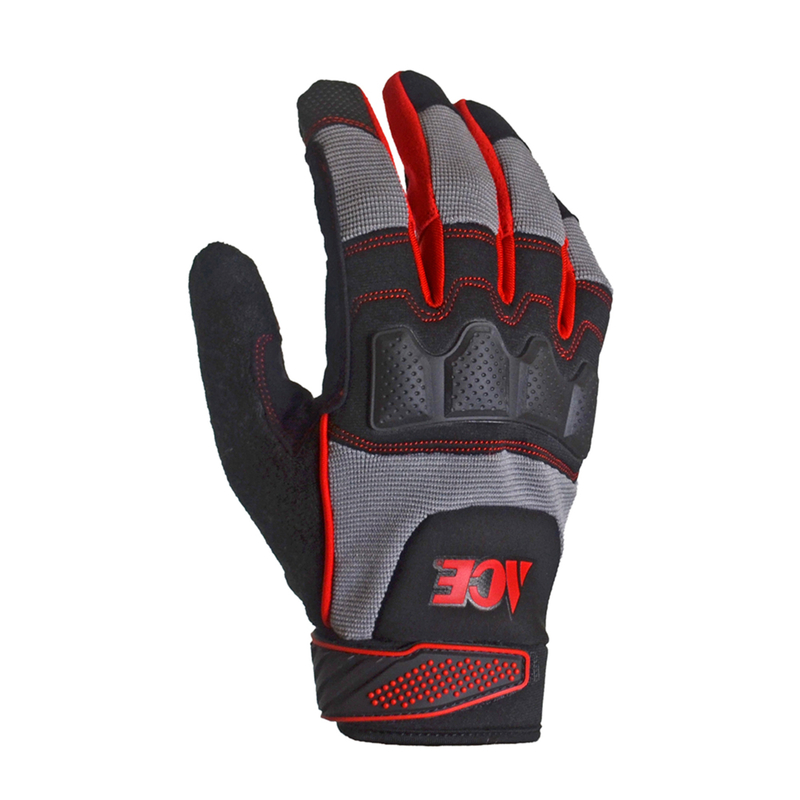 Ace Men\u0027s Indoor/Outdoor Heavy Duty Work Gloves Black and Gray M 1 pair - Intensery