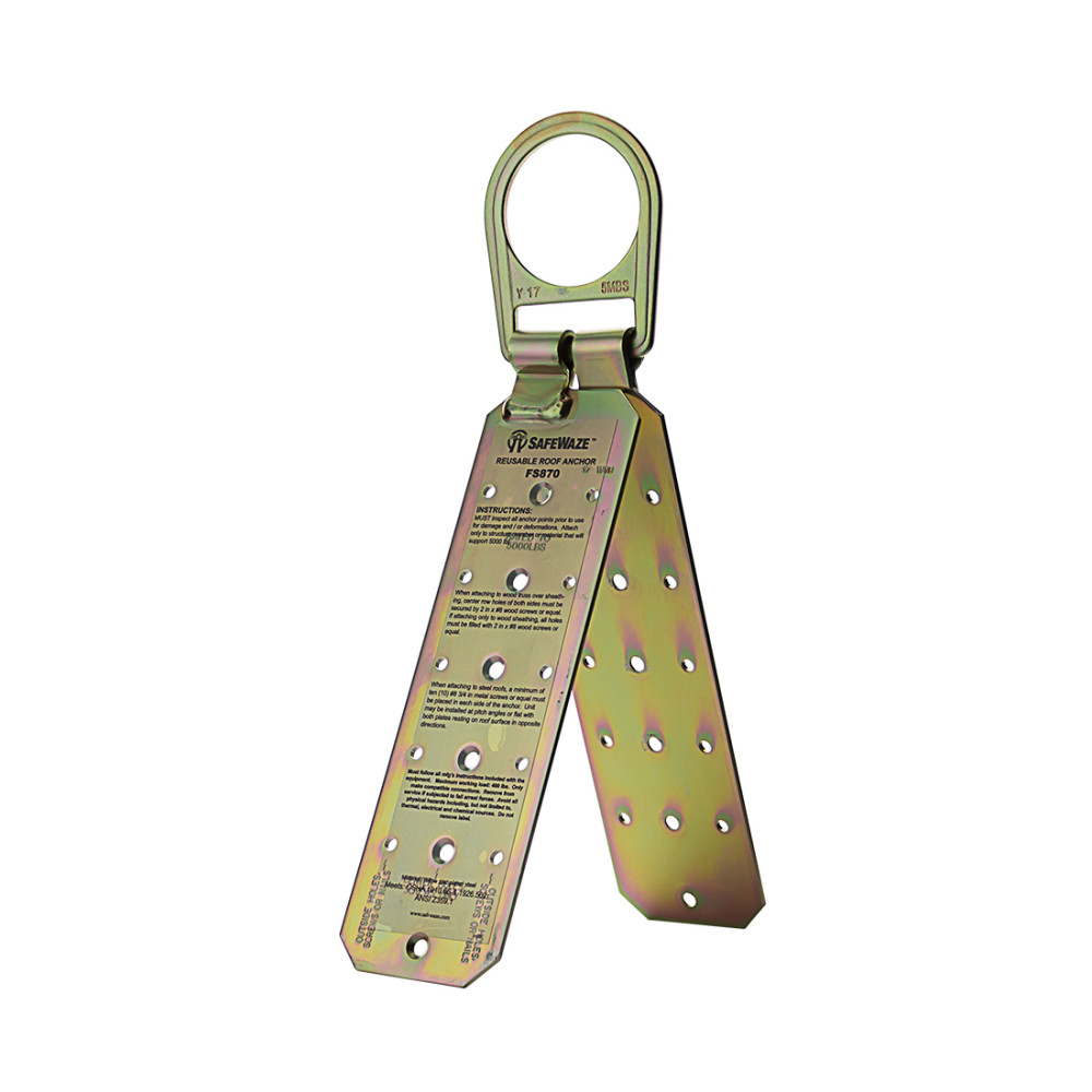 Safewaze Zinc Steel Reusable Roof Anchor - Intensery