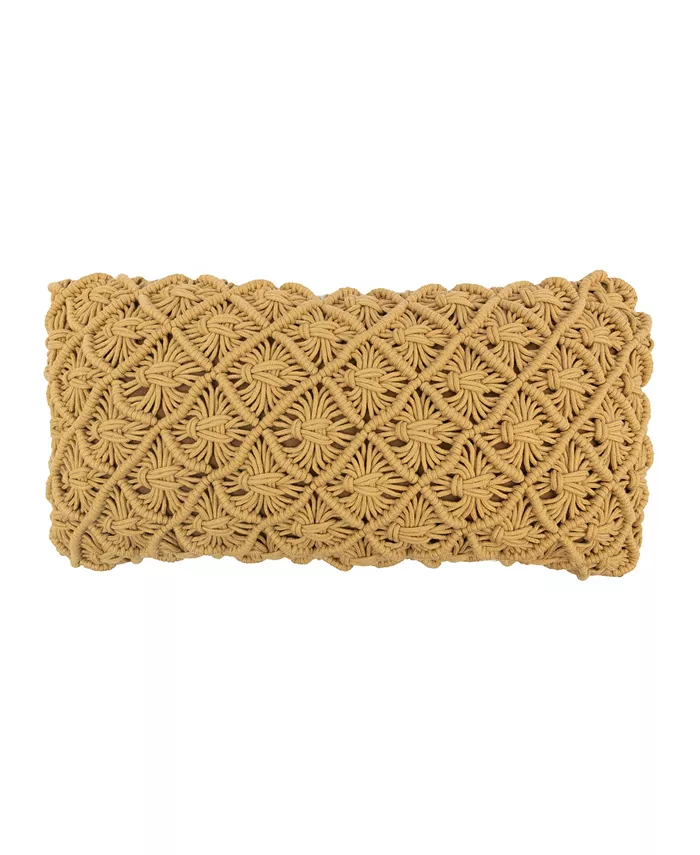 American Heritage Textiles Winchester Crochet Decorative Pillow， 11