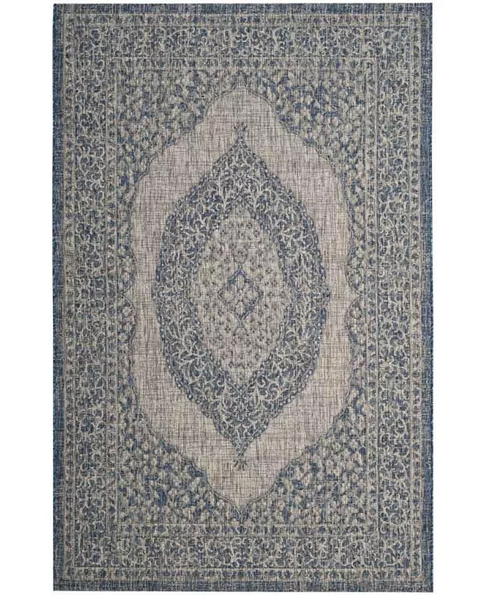 Safavieh Courtyard Light Gray and Blue 6'7