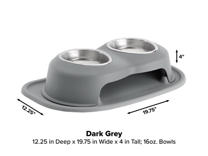 WeatherTech DHC1604DGDG WeatherTech Double High Pet Feeding System - Intensery