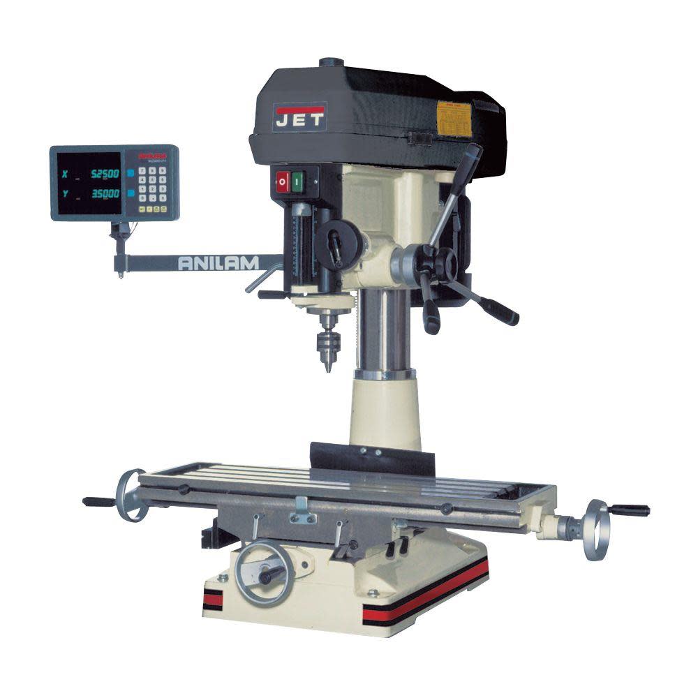 JET JMD-18PFN with Newall DP700 DRO and Table Powerfeed Installed 350129 from JET - Intensery