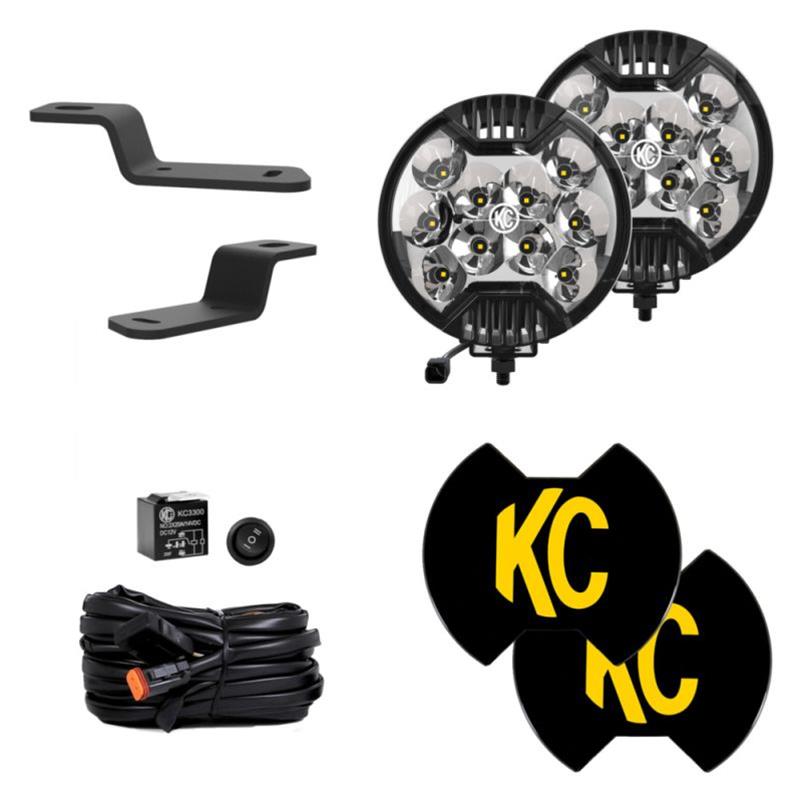 KC HiLiTES 97161 KC HiLiTES SlimLite LED Ditch-Mount 2-Light Systems - Intensery