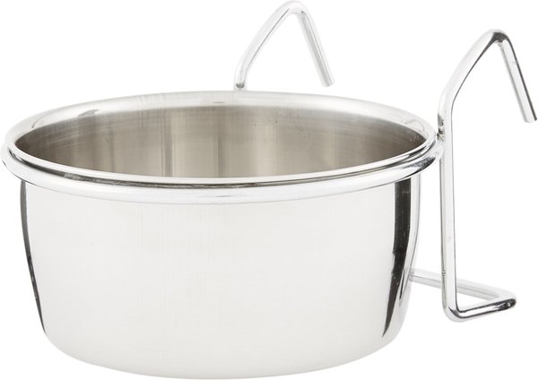 Ethical Pet Stainless Steel Coop Cup Wire Hanger Kennel Pet Bowl - Intensery