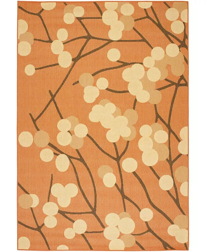 Safavieh Courtyard Terra Natural and Brown 8' x 11' Outdoor Area Rug - Intensery