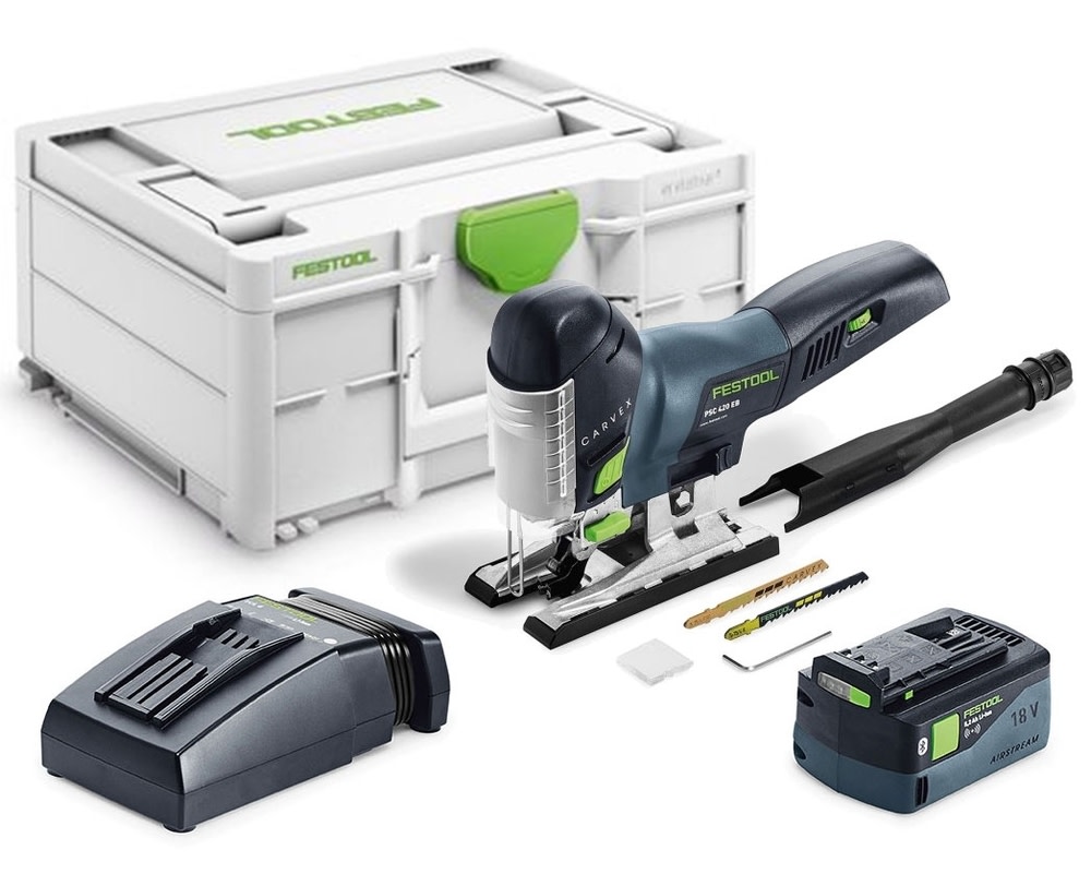 PSC 420 EB Cordless Carvex Jigsaw Bluetooth 4.0Ah Kit with Systainer³ 576527 - Intensery
