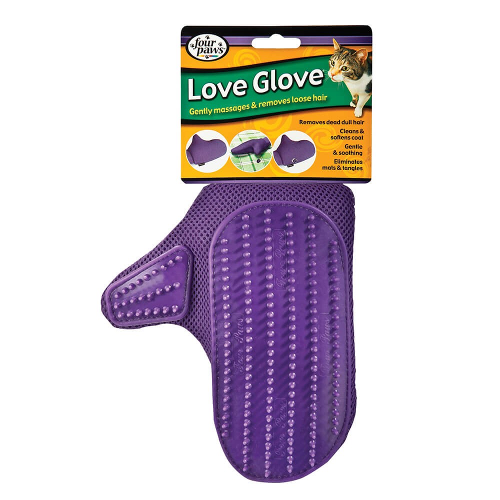 Four Paws Love Glove Grooming Mitt for Cats - Four Paws 100530703 - Intensery