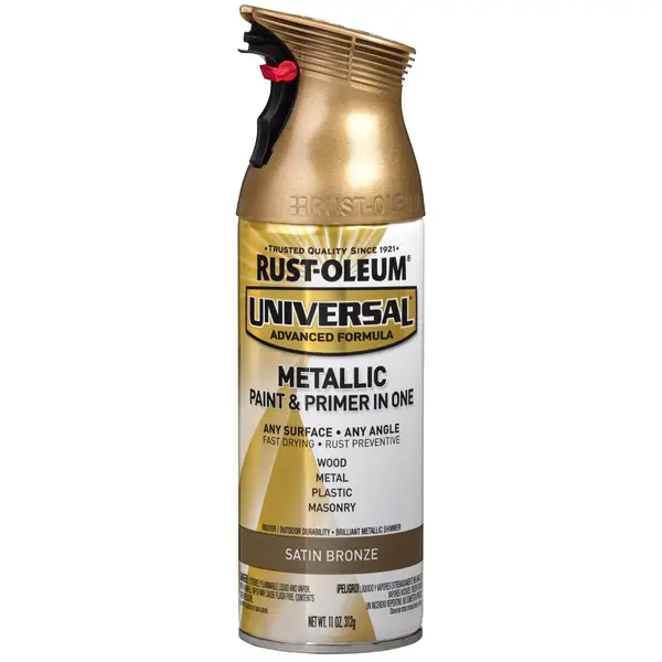 Rust-Oleum 12 oz Universal Metallic Satin Bronze Spray Paint and Primer - Intensery