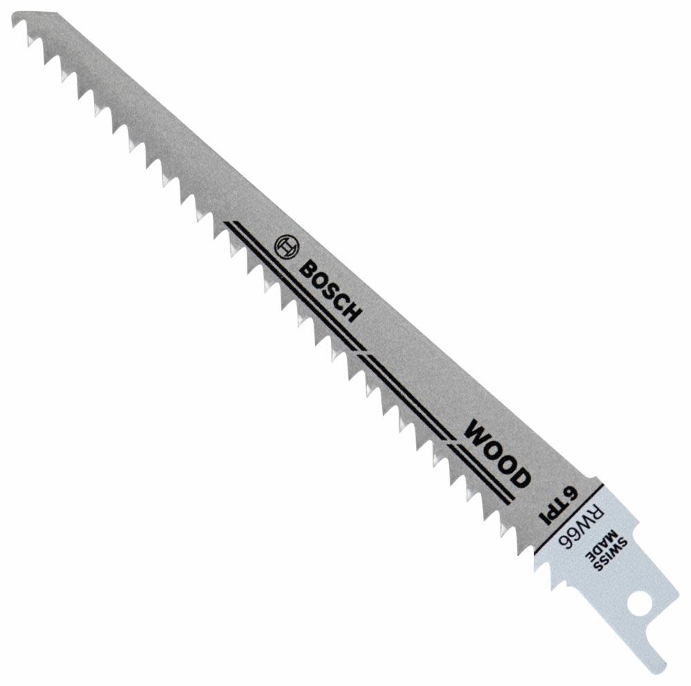 5 pc. 6 In. 6 TPI Wood Reciprocating Saw Blades - Intensery
