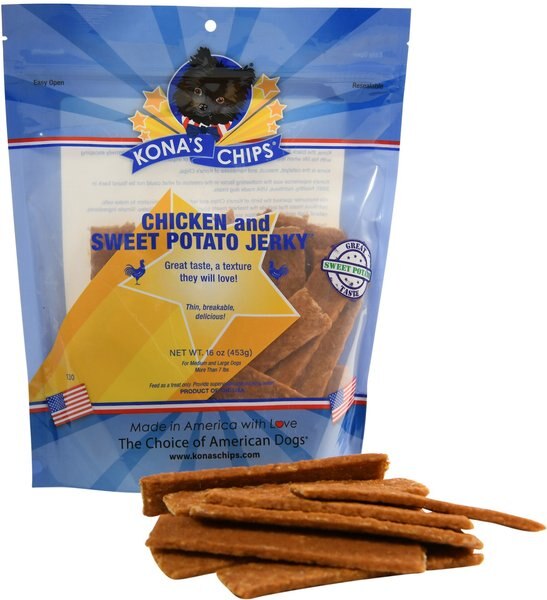 Kona's Chips Chicken and Sweet Potato Jerky Dog Treats - Intensery