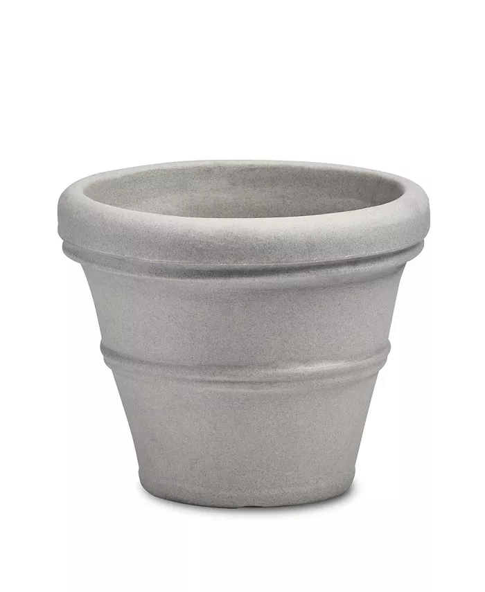Crescent Garden Brunello Planter Pot Classic 12 in Weathered Concrete - Intensery