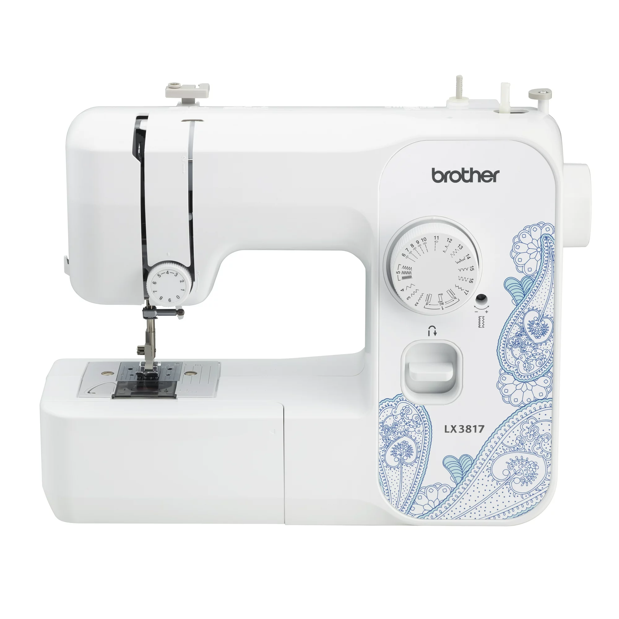 Brother LX3817 17-Stitch Portable Full-Size Sewing Machine， White - Intensery